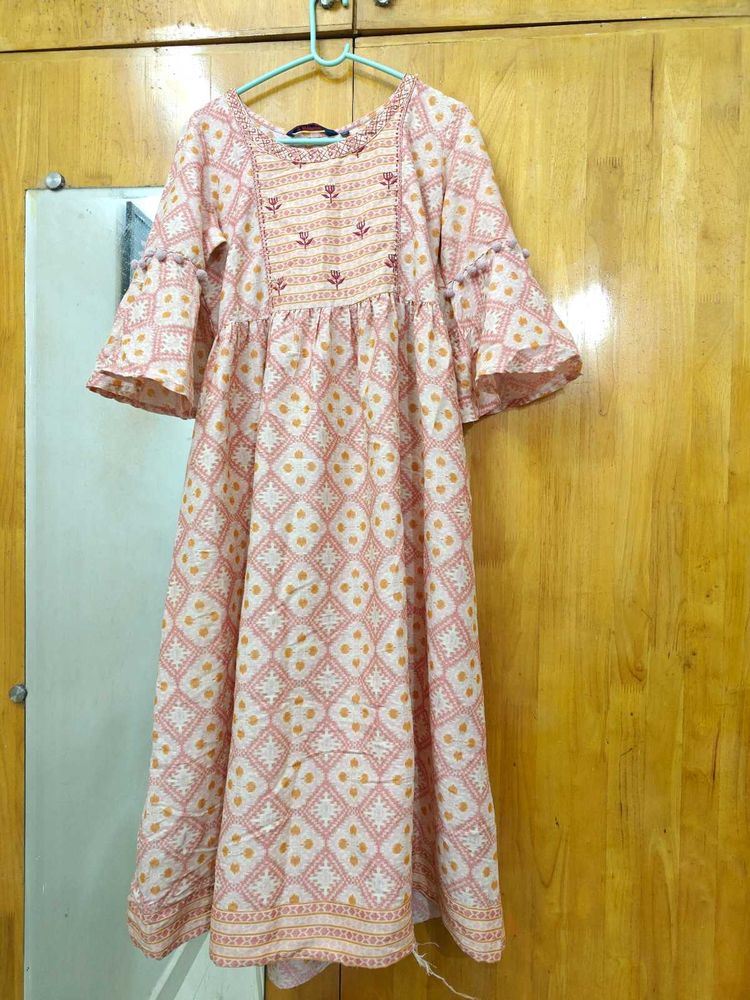 bell sleeve kurti gown