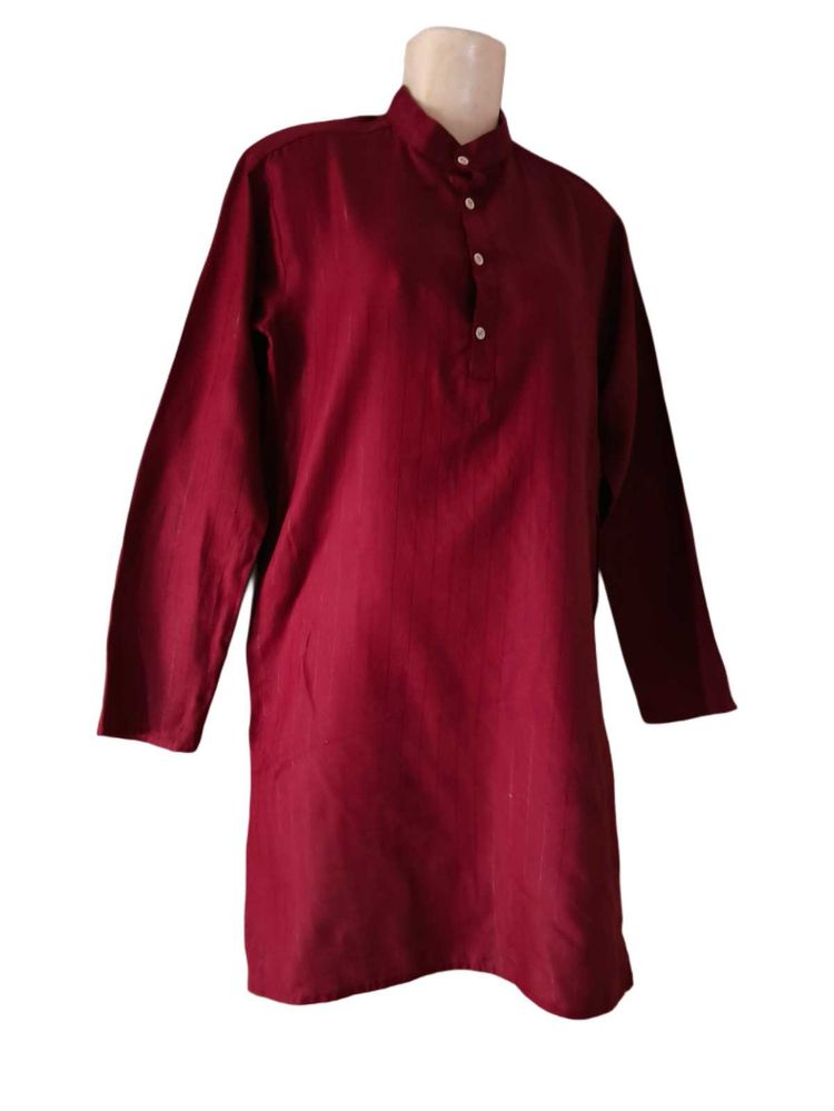Semi Formal Mens Maroon Kurta