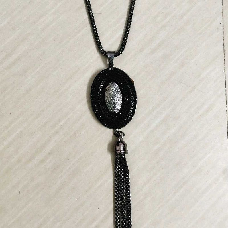 Black Pendant Necklace