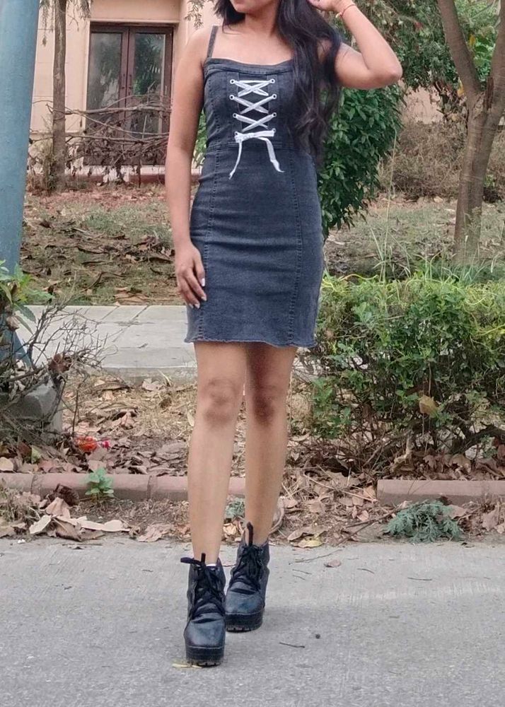 Black Denim Dress❤️‍🔥