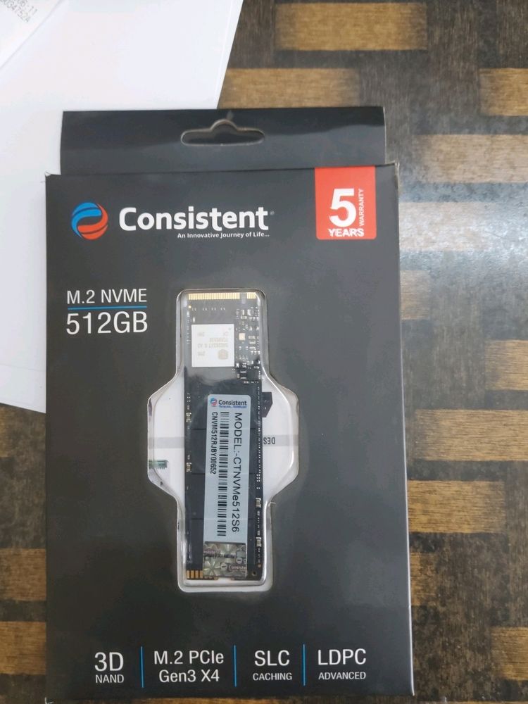 Consistent 512GB M.2 NVMe SSD