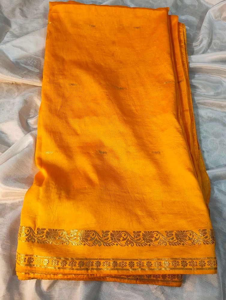 Yellow Silk Saree