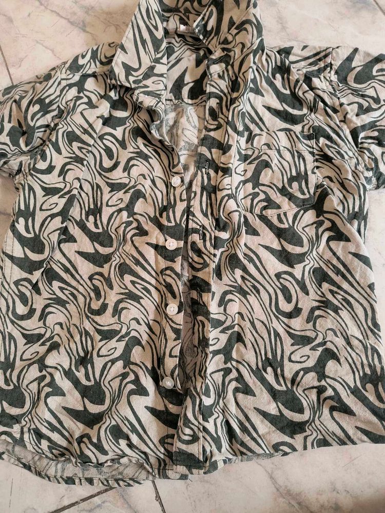 Abstract Print Shirt For Kids❤️