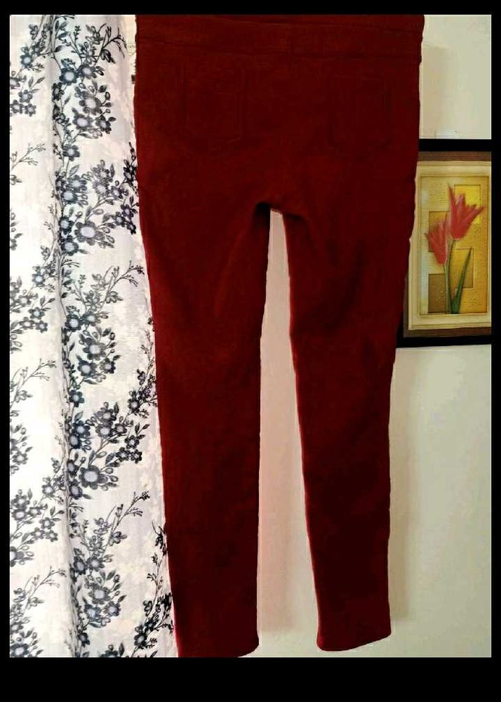 LYCRA Women&#39;s Maroon Jegging