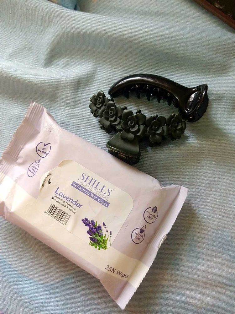 Hair Clip &amp; Wet Wipes
