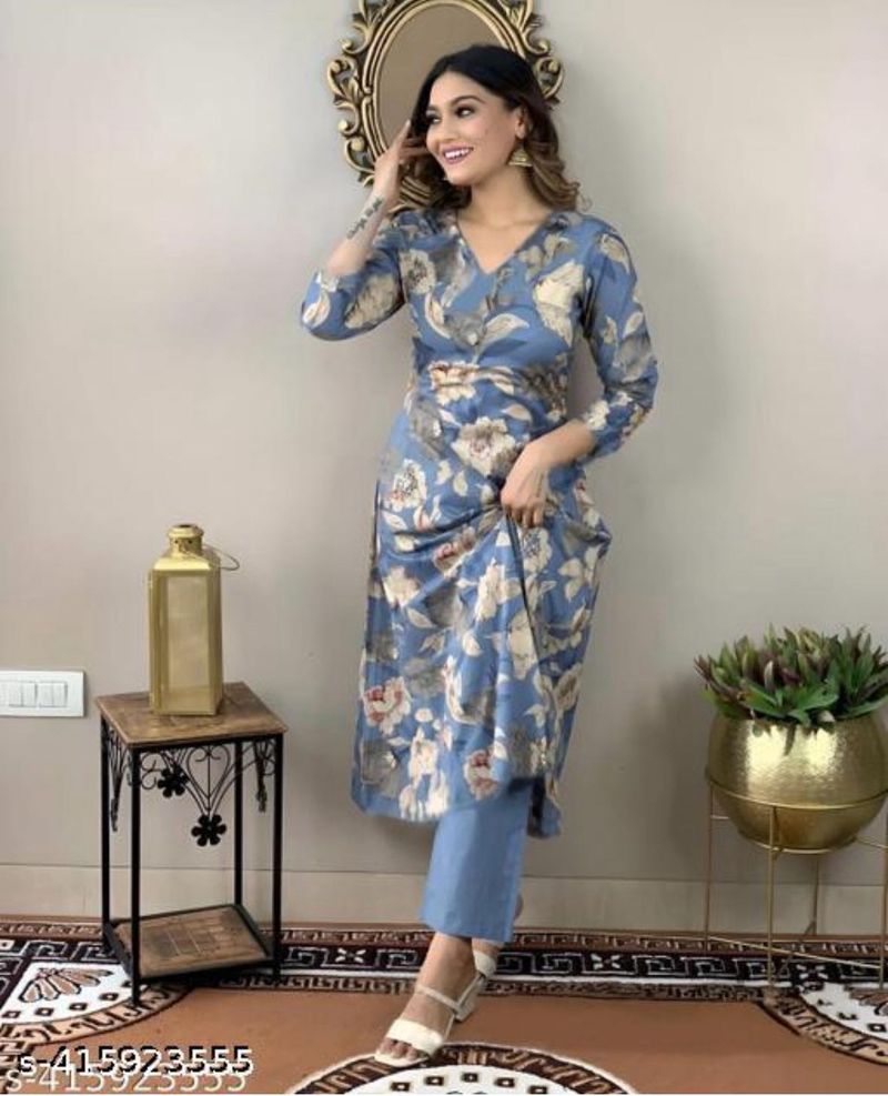 Floral Print Kurta Set