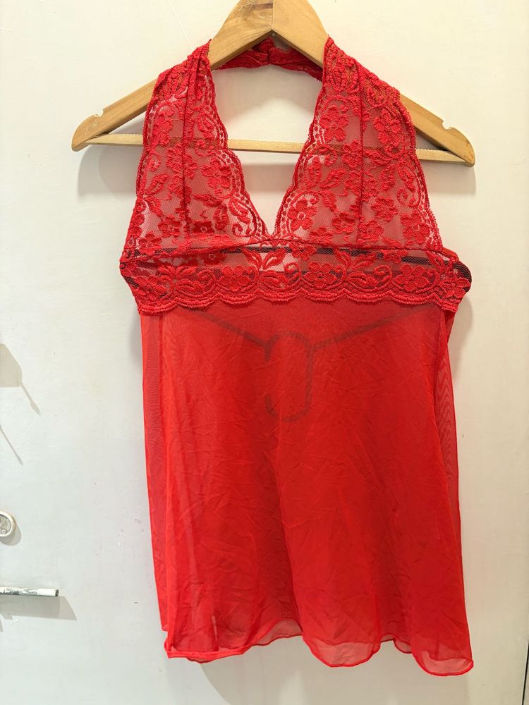 Beautiful Halter Lace Trim Top