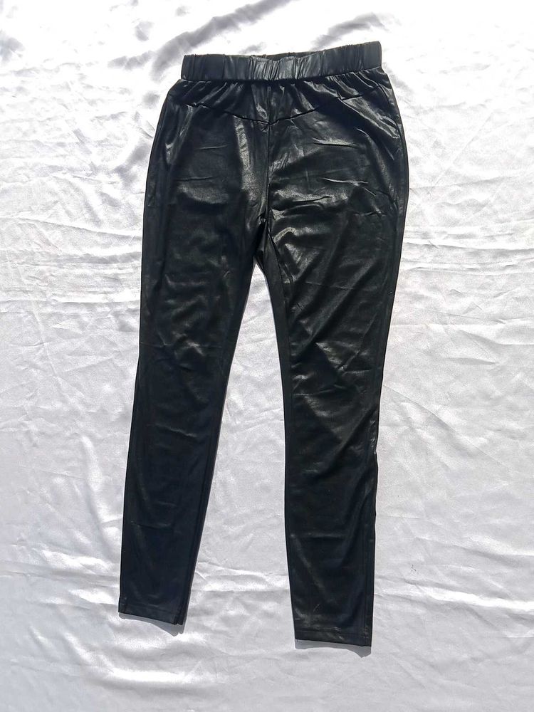 Brand New (Shein) 100% Leather Black Pant