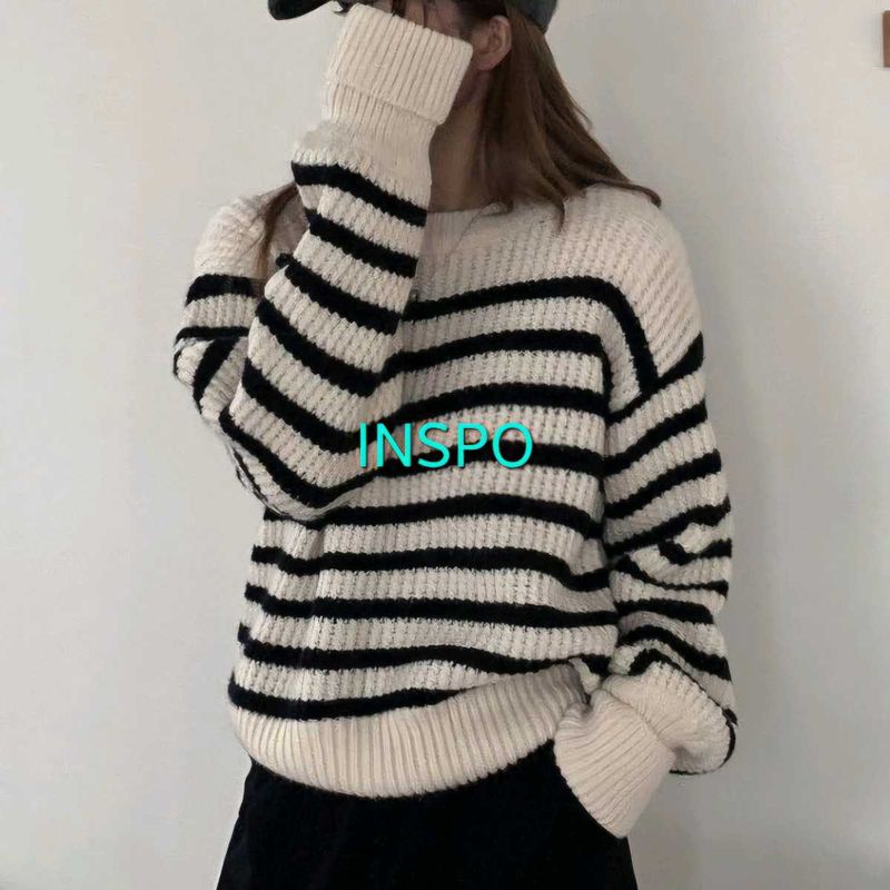 Striped Knit Sweater Zudio