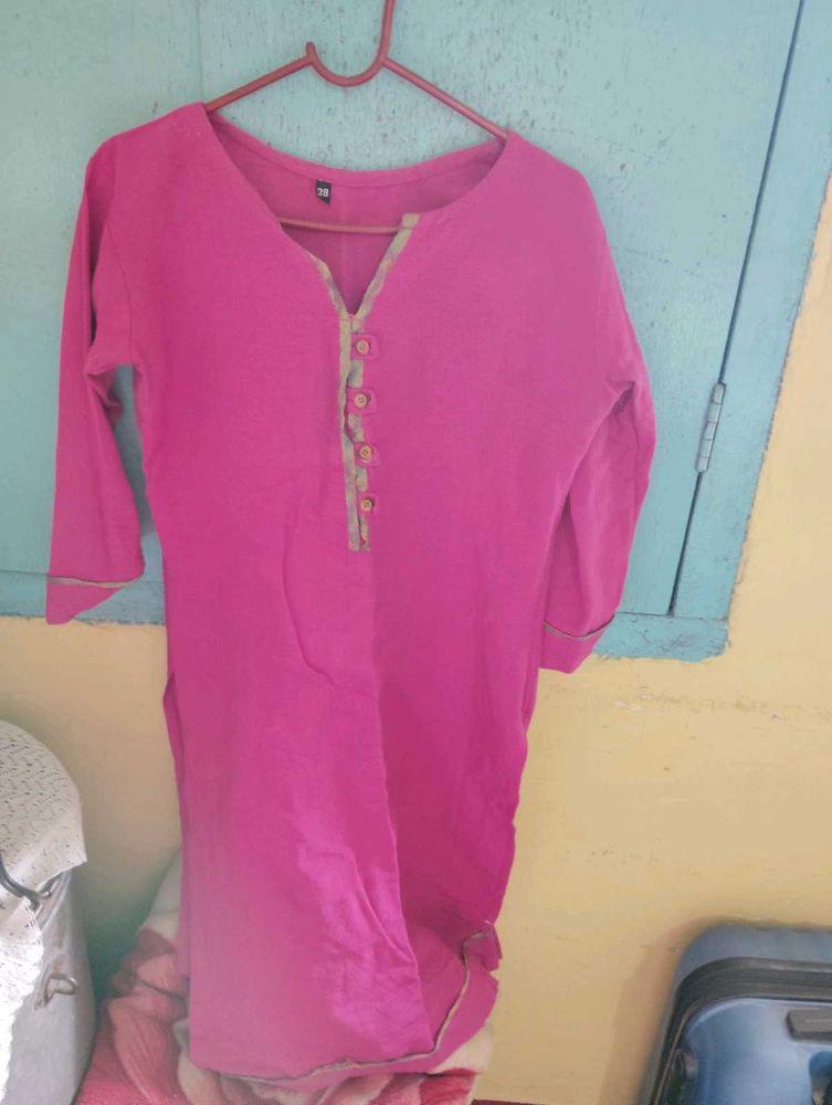 Pink Kurti Top - Size M