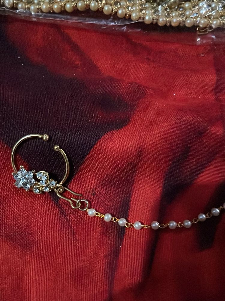 Nose Ring with Chain