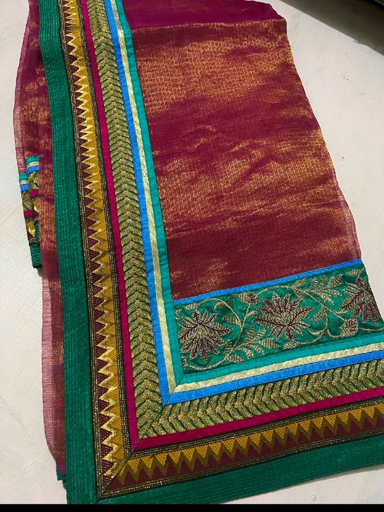 Tissue Saree With Blouse