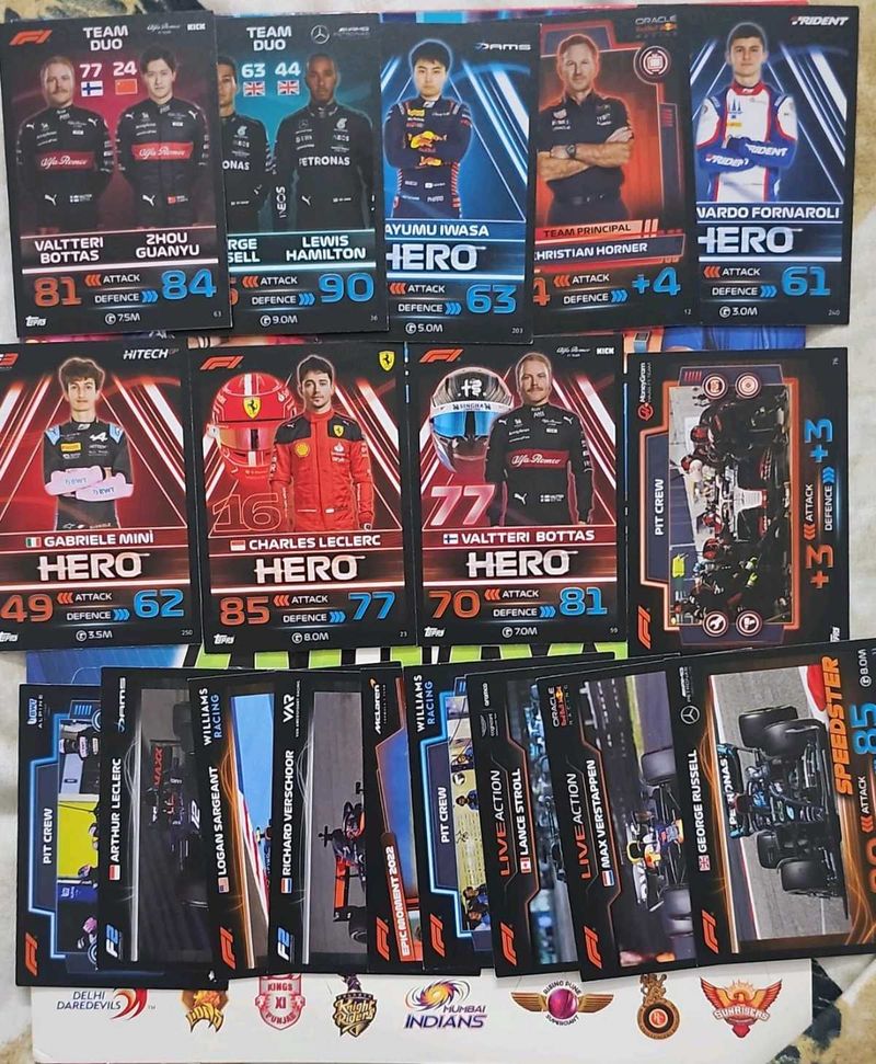 Topps F1 trading Trump Cards Attax
