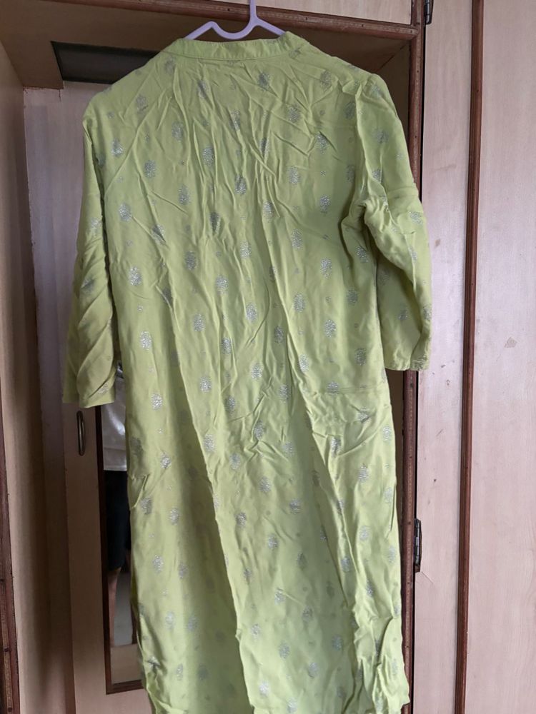 Lime Greem Daily Wear Kurta