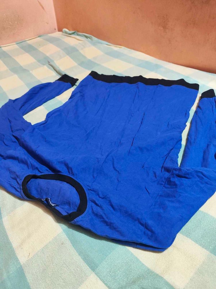 Blue Long Sleeve Top