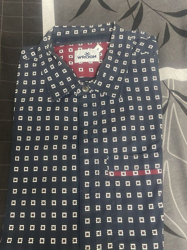 Wrogn Blue Casual Shirt