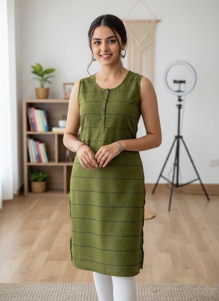 Olive Green Kurta