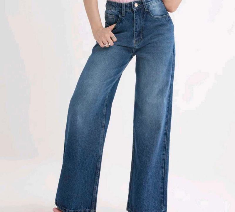 New Me Blue Wide Legged Jeans