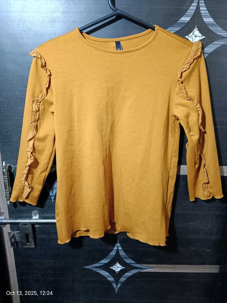 Ruffled Sleeve Top