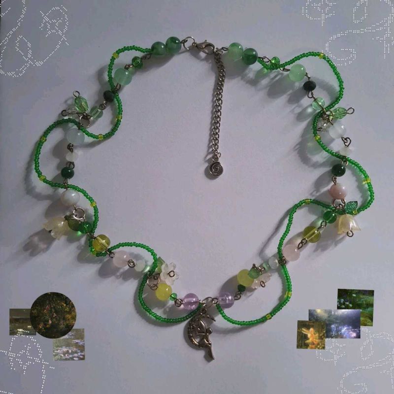 Whimsical Beaded Fairy Necklace