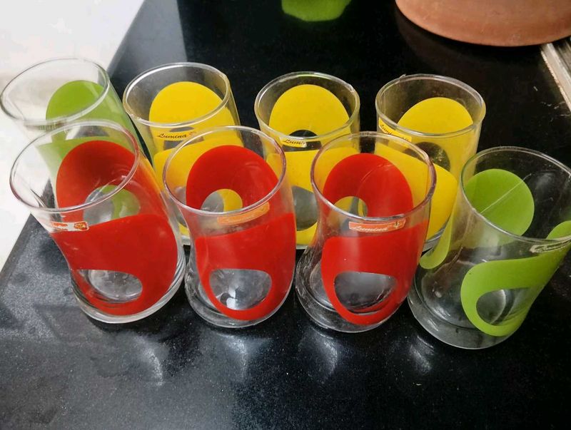 Colorful Drinking Glasses (Set of 8)