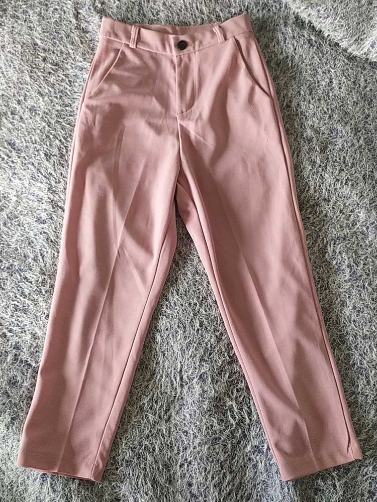 Pink Straight Leg Trousers