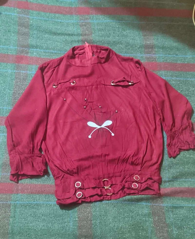 Maroon Stylish Top