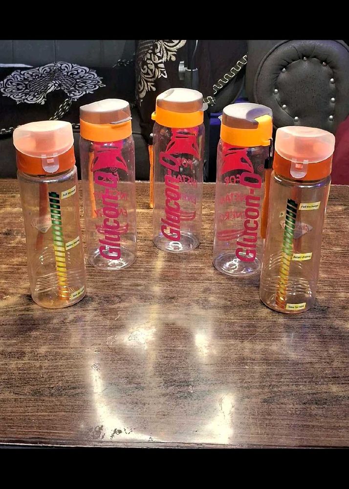 Combo Of 5 Bottles For Water Soft Drinks etc