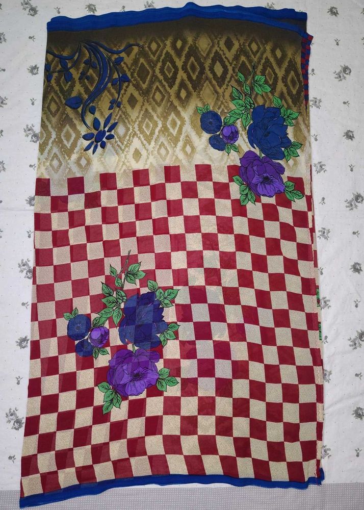 New Saree With Blouse Material