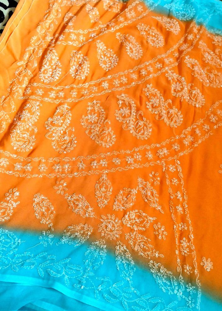 Embroidery Work Saree