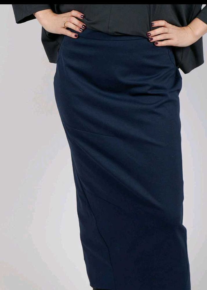 Elegant Navy Blue Ethnic Skirt