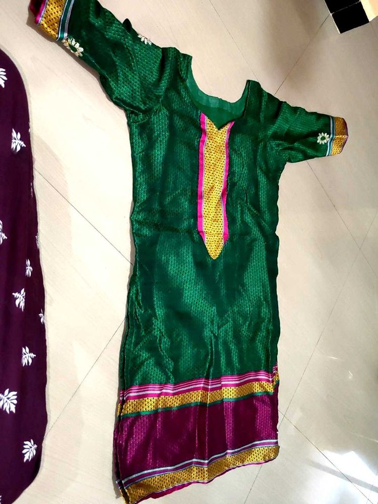 Green Ethnic Kurta