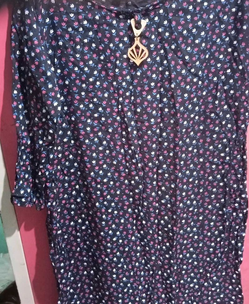 Floral Print Tunic Top
