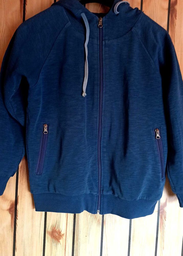 Blue Zip-Up Hoodie