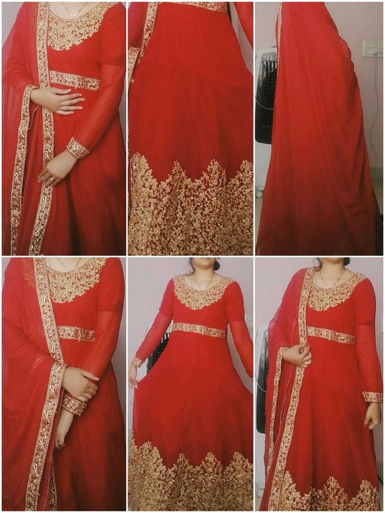 Elegant Red Ethnic Gown