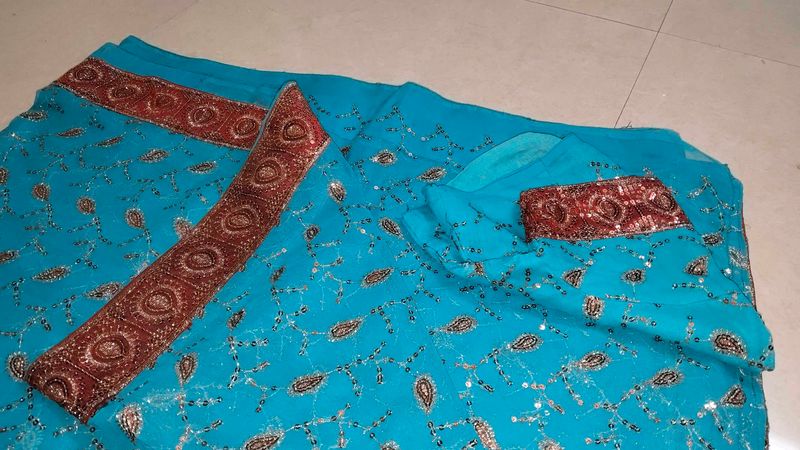 Elegant Blue Saree