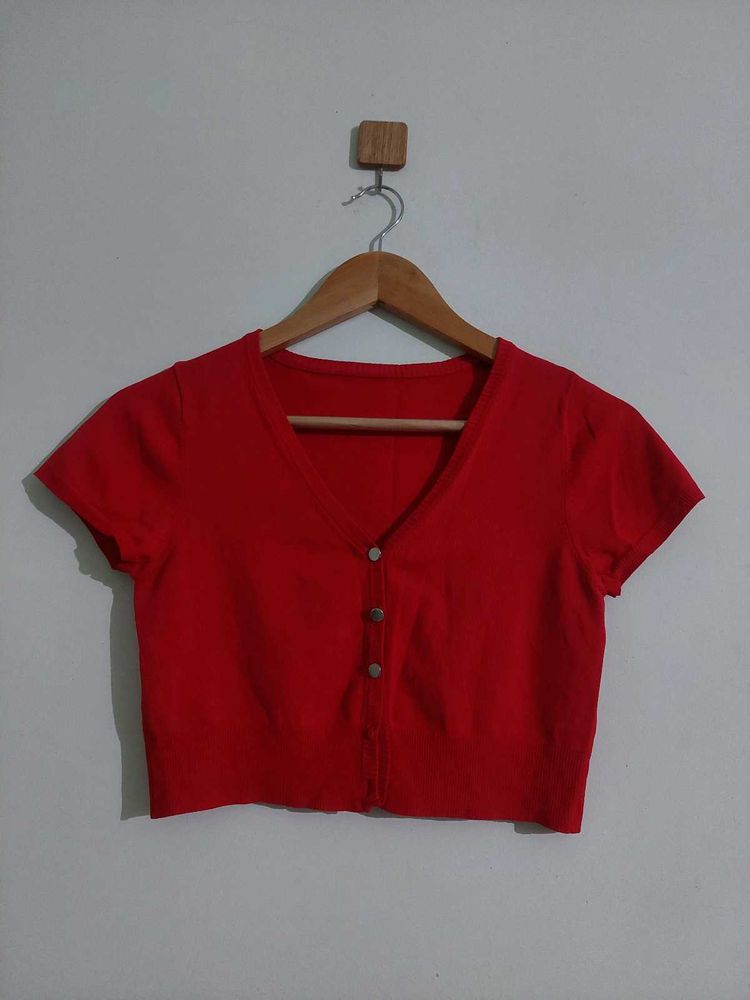 Classy Half Red Sweater