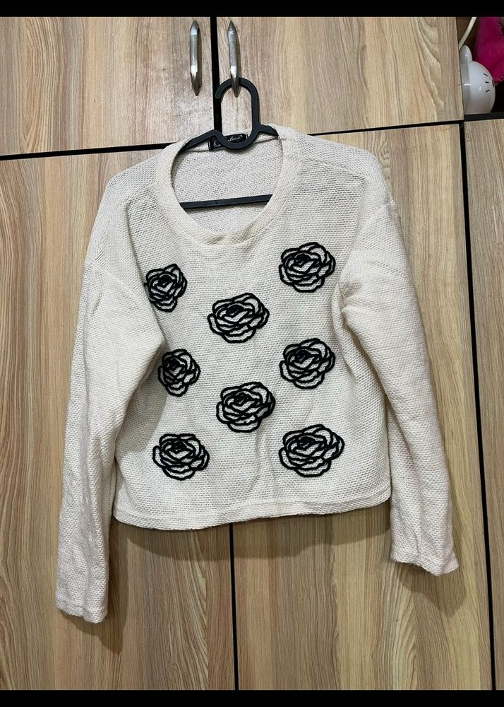 Off White Woolen Sweater