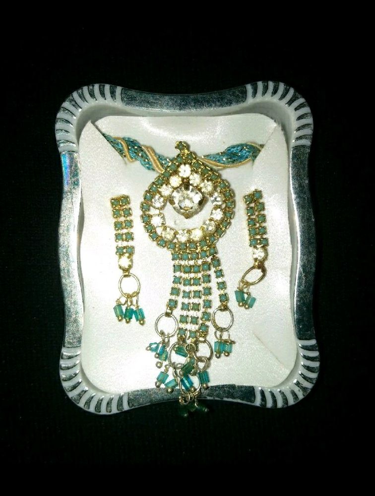 Blue Lace Stone Necklace