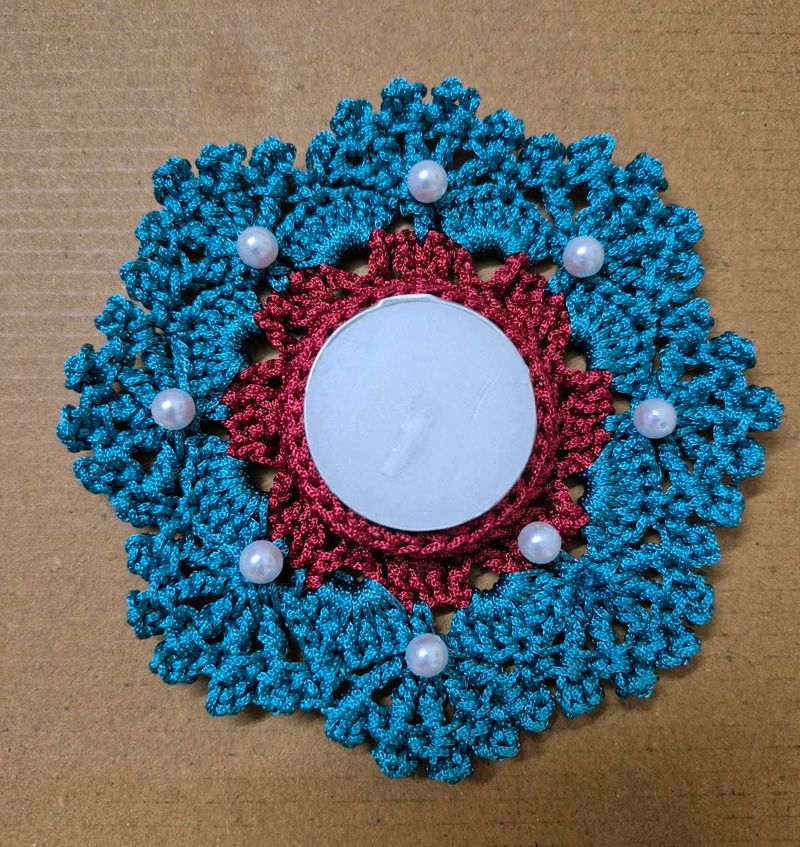Crochet Tea Light Candle Holder