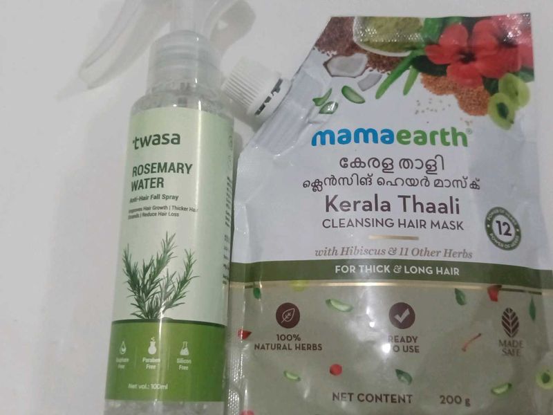 Duo: Mamaearth Hair Mask &amp; Twasa Rosemary Spray