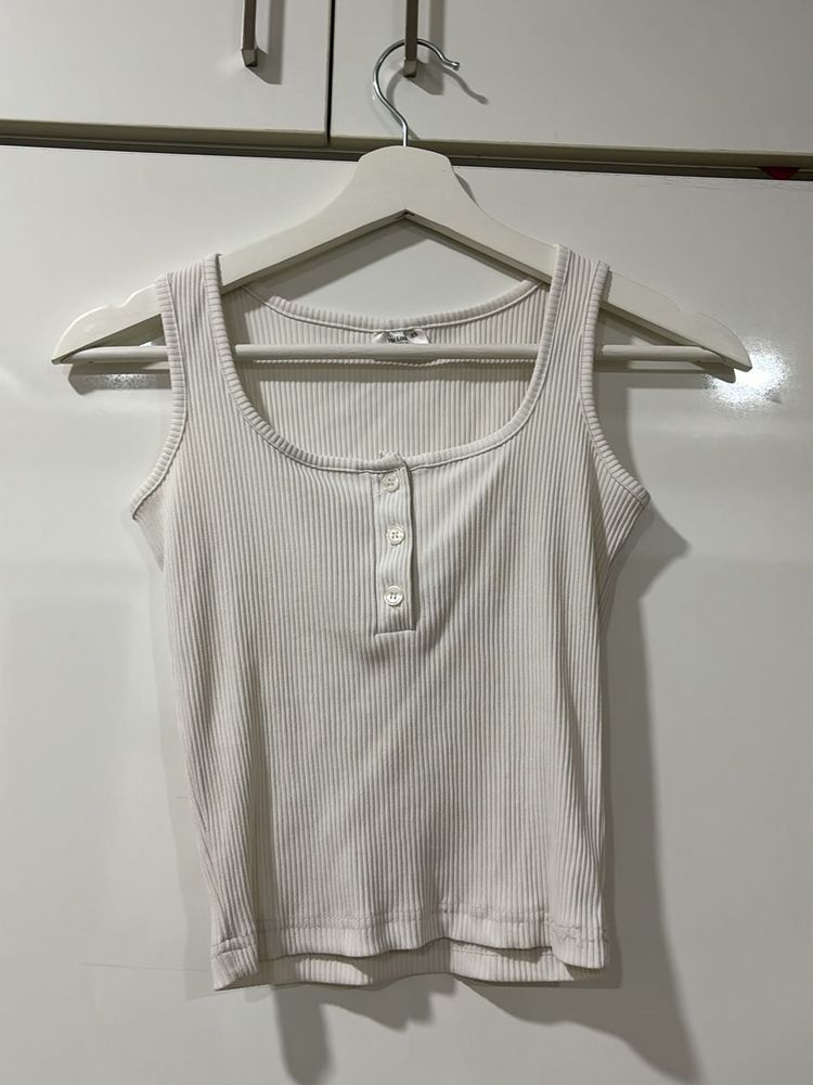 White button tank top