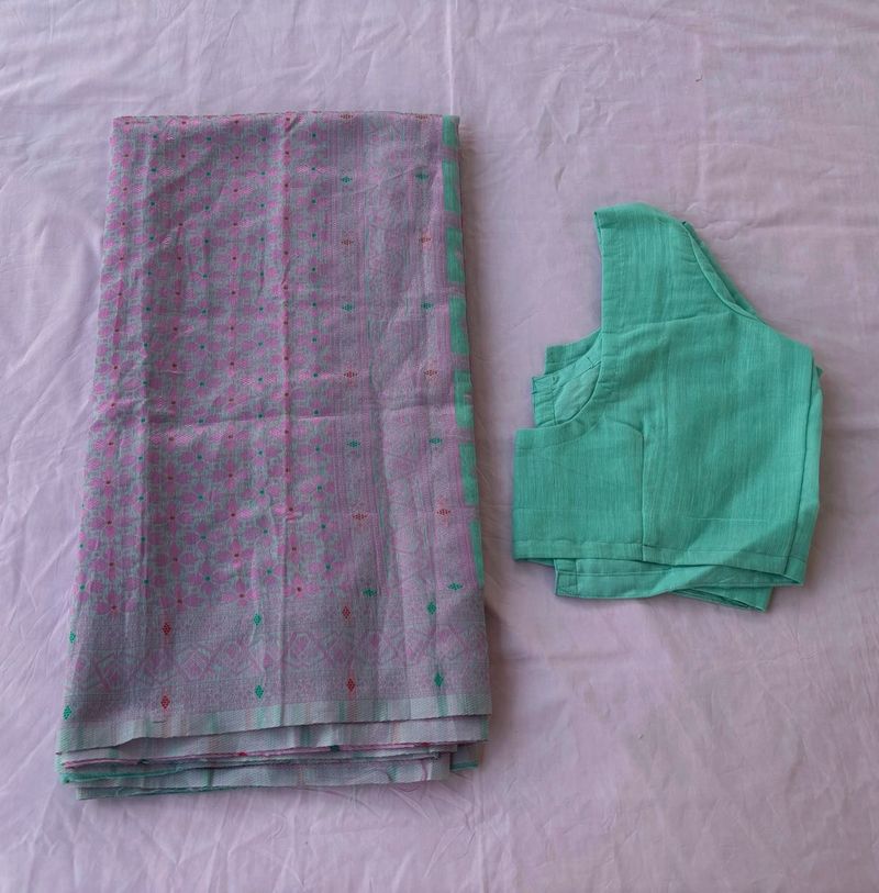 Womens Cotton Silk Saree