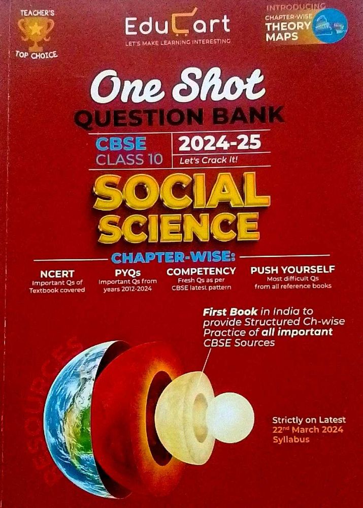 Educart One Shot Social Science Question Bank