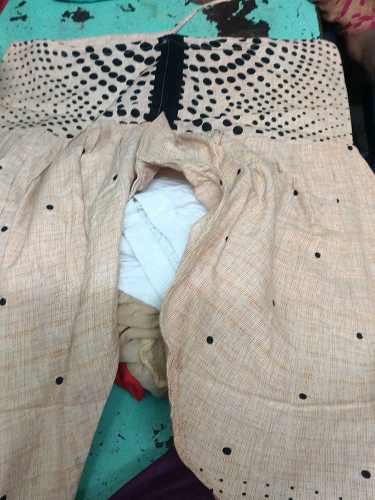 Peach Printed Kurta