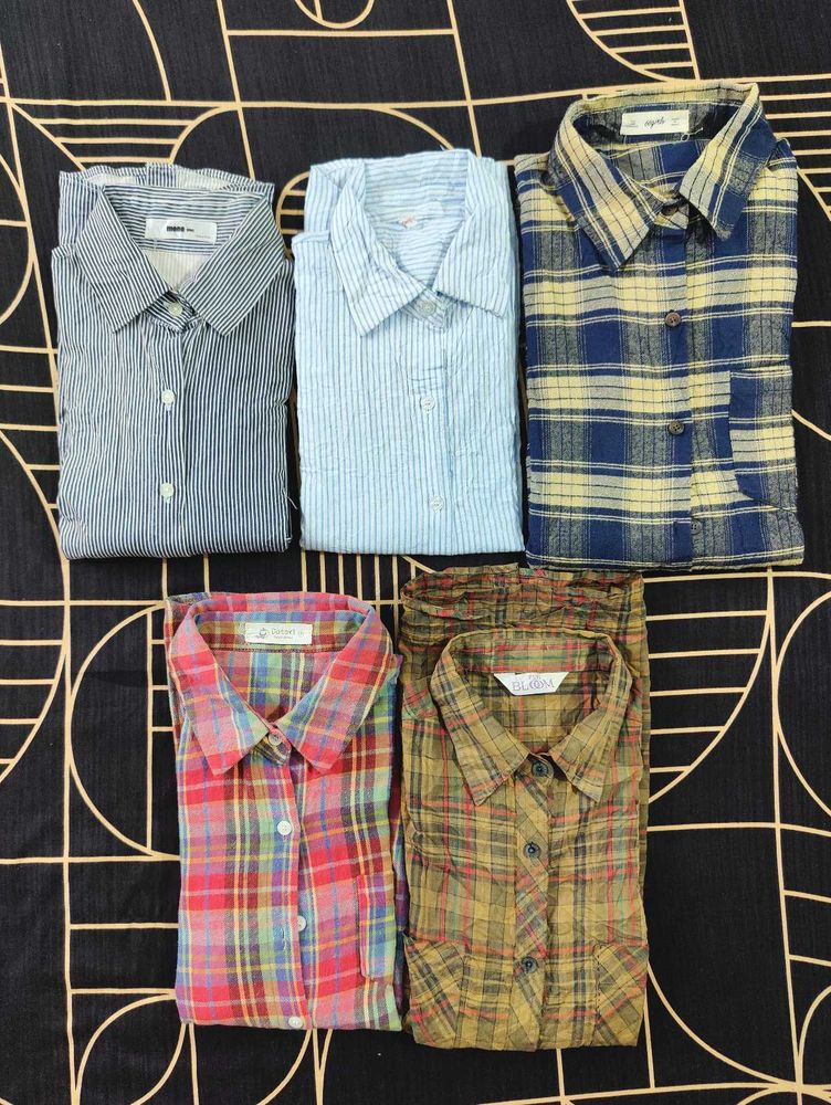 Men 5 Branded Shirts Combo
