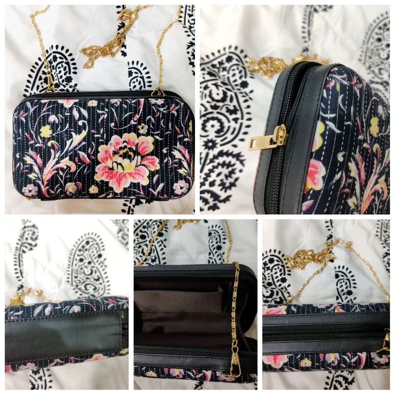 HANDICRAFT Cloth Sling Clutch