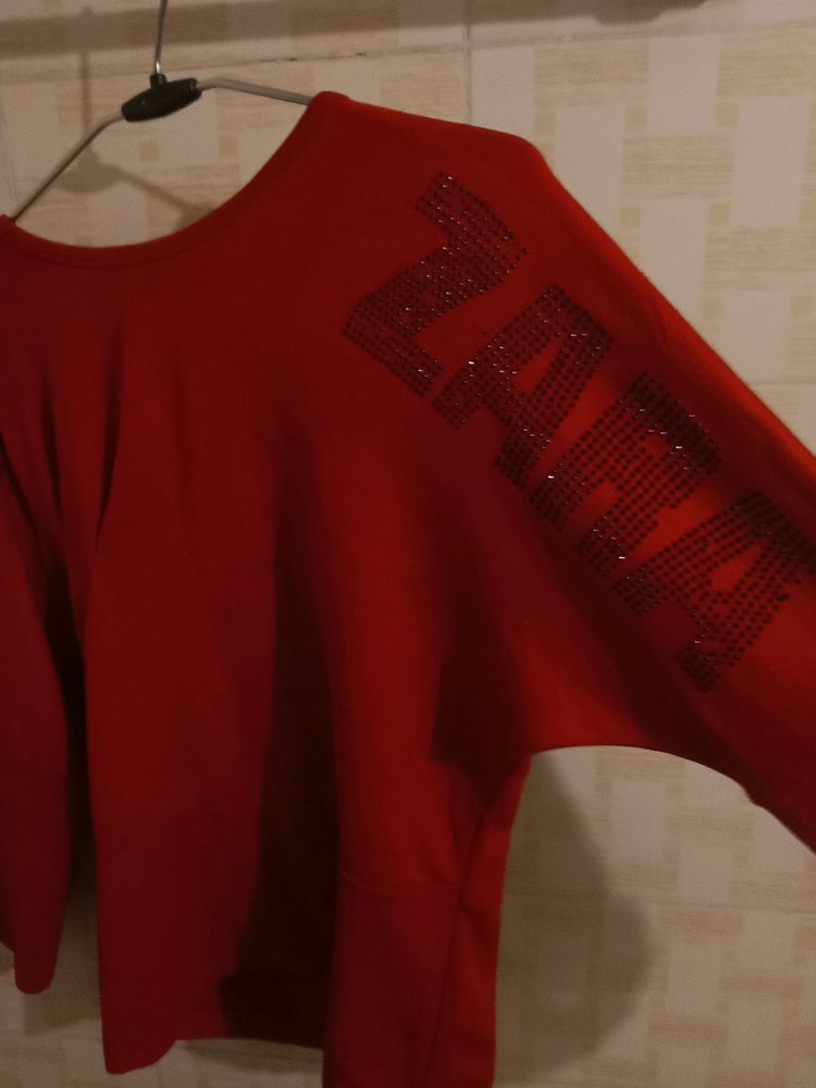 Zara Red Top