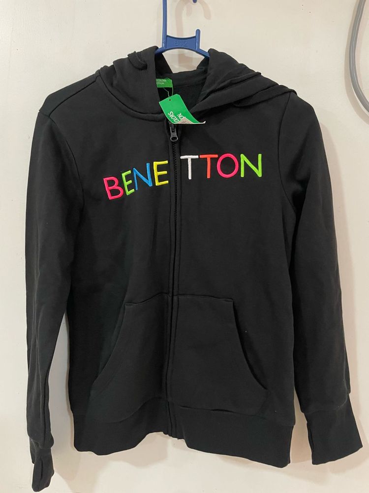 Benetton Zip Up Hoodie