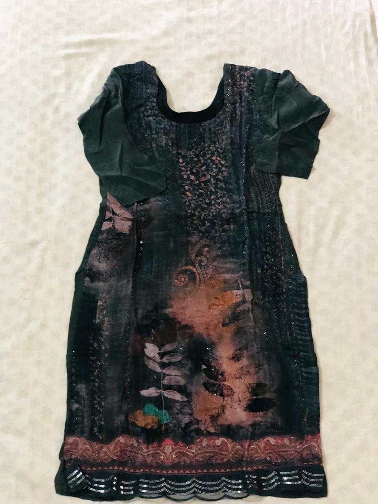 black kurta set